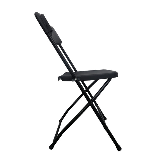 PACK de 10 Sillas plegables MODAMOB RAVEN, negras, Reforzadas, 47 x 45 x 82cm, tubo 19mm, calibre 18, hasta 120kg