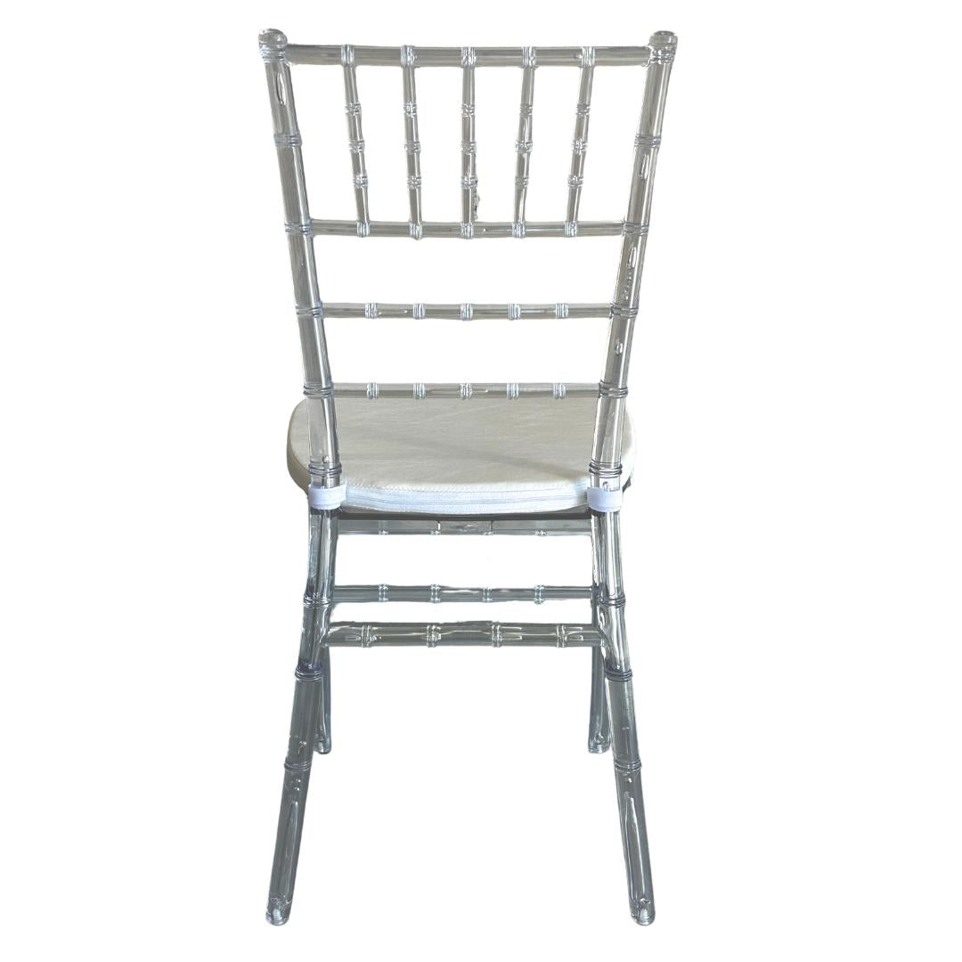 Silla MODAMOB modelo Tiffany, cristalina/transparente, 90 x 39.35 x 39.5cm, 4.35kg, incluye asiento acolchado