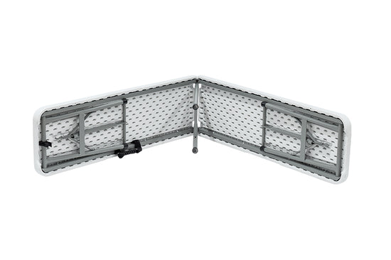 Banca plegable MODAMOB, largo 1.83mts, ancho 28cm, alto 43.5cm, tubo grosor 22mm, color blanco