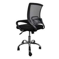 Silla gerencial MODAMOB, modelo EVEREST, respaldo de malla, reposabrazos, piston de gas C3 120Kg, base metalica con 5 ruedas, color negro