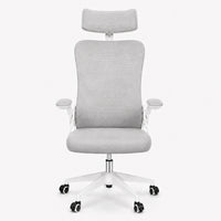 Silla gerencial MODAMOB, modelo Graphite, reposabrazos, Cabecera y respaldo de malla, piston de gas C3 120Kg, Color Blanco/gris