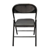 Silla MODAMOB metalica plegable acojinada modelo VC188, 45x45x88 CM, tubo 22x0.8 mm, soporta hasta 120kg, color negro
