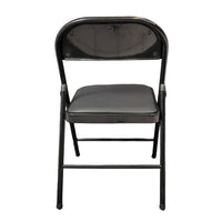 Silla MODAMOB metalica plegable acojinada modelo VC188, 45x45x88 CM, tubo 22x0.8 mm, soporta hasta 120kg, color negro