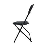 PACK de 10 Sillas plegables MODAMOB RAVEN, negras, Reforzadas, 47 x 45 x 82cm, tubo 19mm, calibre 18, hasta 120kg
