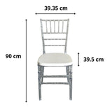 Silla MODAMOB modelo Tiffany, cristalina/transparente, 90 x 39.35 x 39.5cm, 4.35kg, incluye asiento acolchado