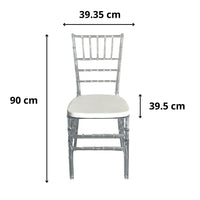 Silla MODAMOB modelo Tiffany, cristalina/transparente, 90 x 39.35 x 39.5cm, 4.35kg, incluye asiento acolchado