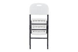 Silla MODAMOB Modelo Forza, plegable 57cm largo, 48cm ancho, 88cm altura, diametro tubo 25mm. Calibre 18, soporta 140 kg, Color Blanco