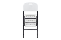 Silla MODAMOB Modelo Forza, plegable 57cm largo, 48cm ancho, 88cm altura, diametro tubo 25mm. Calibre 18, soporta 140 kg, Color Blanco