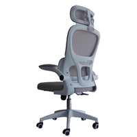Silla Gerencial MODAMOB modelo Polar, Respaldo y Cabecera De Malla, Piston De Gas C3 120Kg, Reposabrazos, Soporte Lumbar, Color Gris.