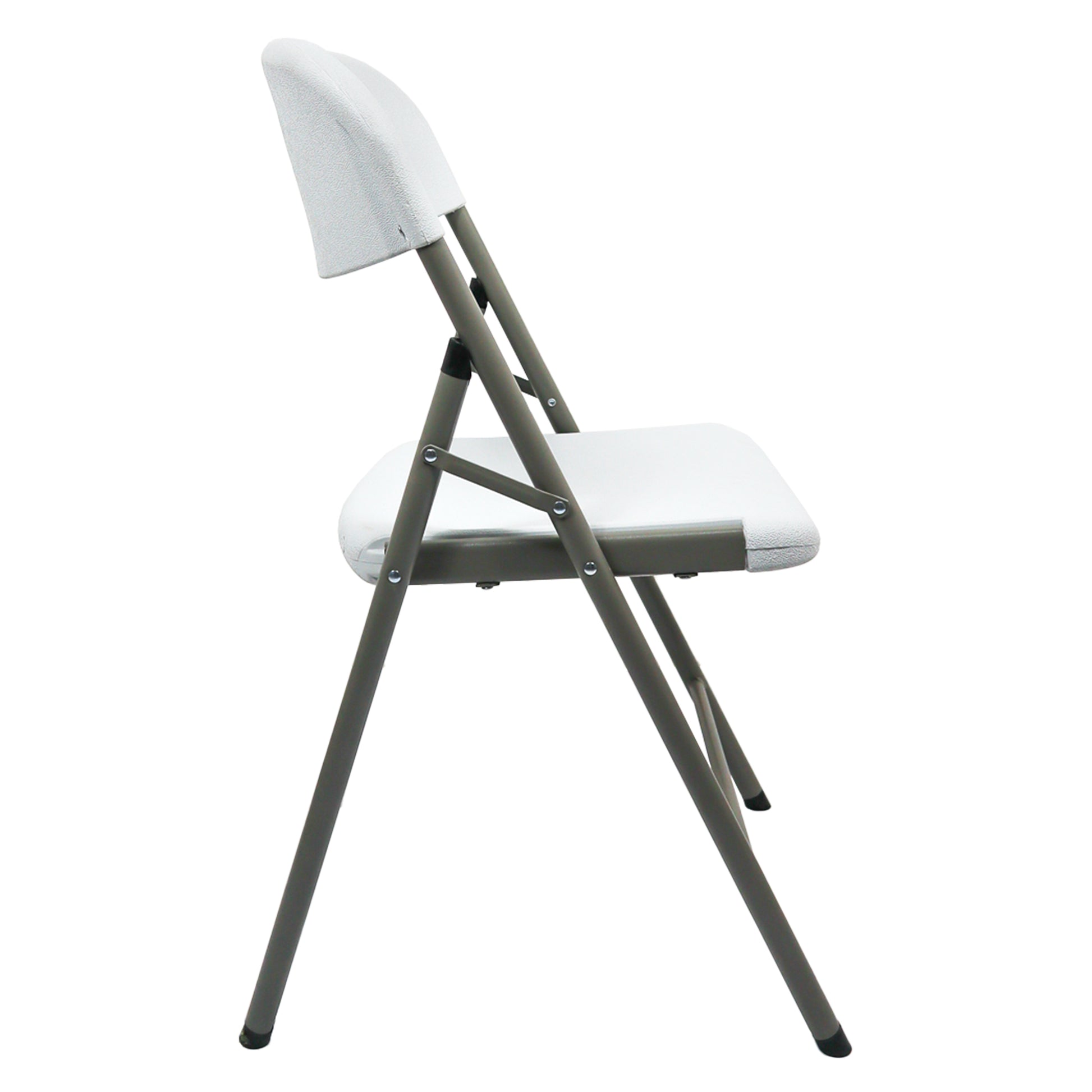 PACK de 6 Sillas Plegables MODAMOB TITAN, Color Blanco, Reforzadas, 52cm Largo, 47.5cm Ancho, 85cm Alto, Diametro Tubo 25mm, Calibre 1mm