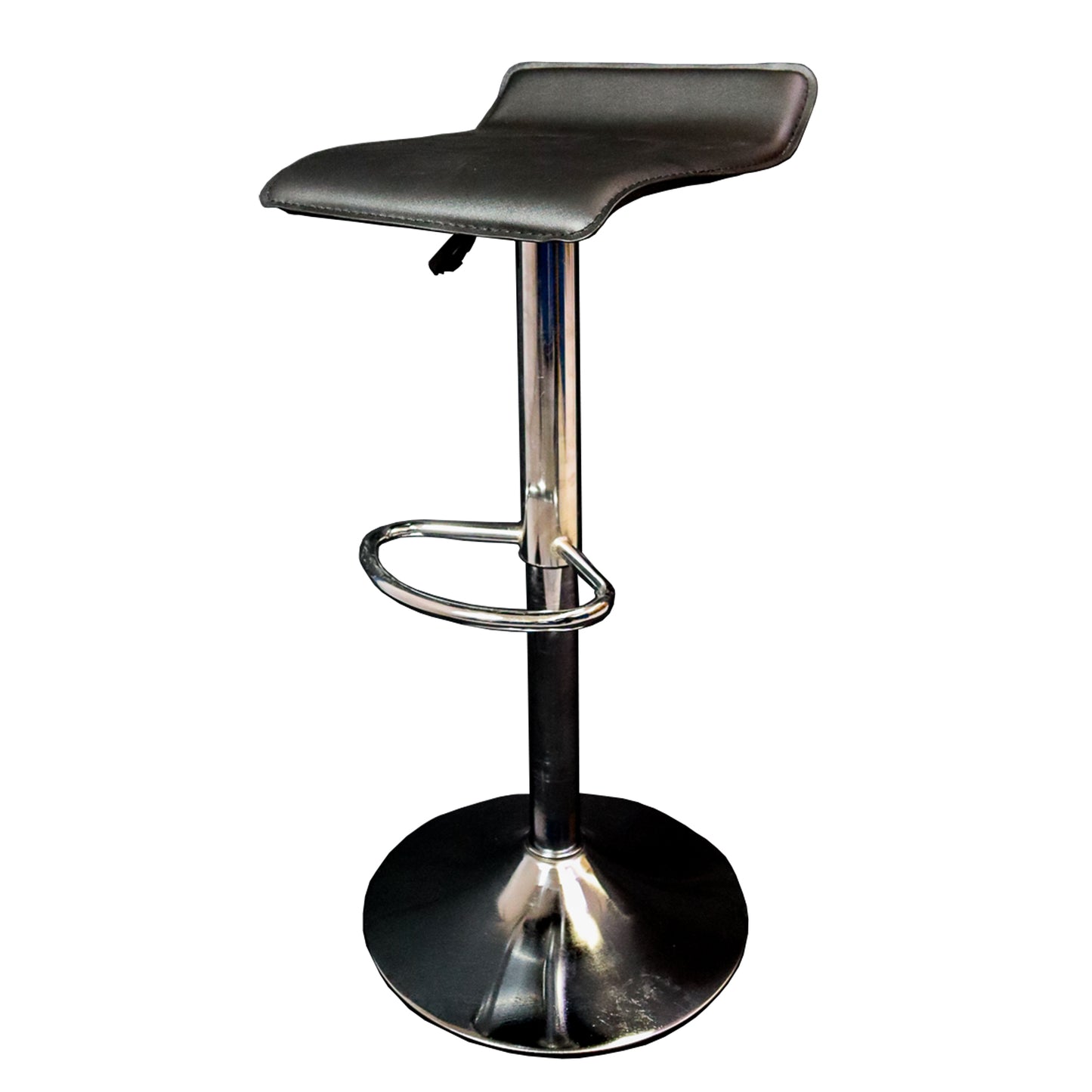 Bancos para barra MODAMOB, modelo NOCTIS, base cromada, piston nivelacion altura, 2 piezas, color negro