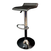 Bancos para barra MODAMOB, modelo NOCTIS, base cromada, piston nivelacion altura, 2 piezas, color negro