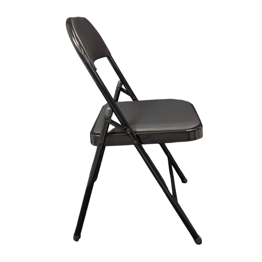 Silla MODAMOB metalica plegable acojinada modelo VC188, 45x45x88 CM, tubo 22x0.8 mm, soporta hasta 120kg, color negro