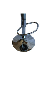 Banco para barra MODAMOB, modelo Obsidian, base cromada, piston nivelacion altura, color negro.