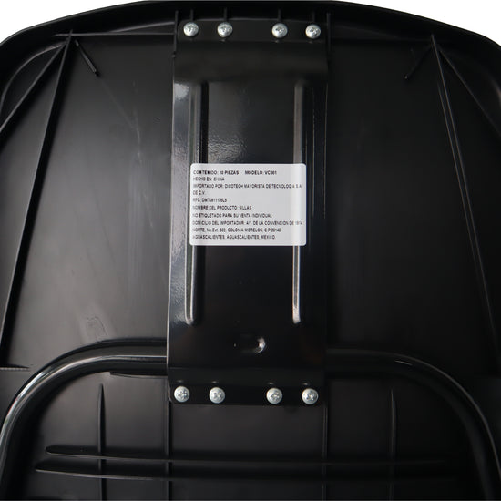 PACK 5 Sillas plegables MODAMOB RAVEN, Reforzadas, 47cmx45cmx82cm, tubo 19mm, negras, hasta 120kg