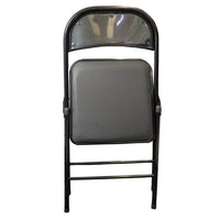Silla MODAMOB metalica plegable acojinada modelo VC188, 45x45x88 CM, tubo 22x0.8 mm, soporta hasta 120kg, color negro