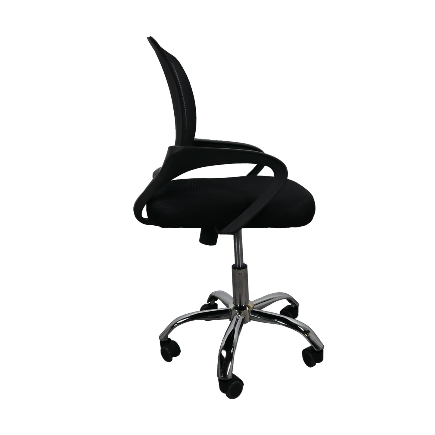 Silla gerencial MODAMOB, modelo EVEREST, respaldo de malla, reposabrazos, piston de gas C3 120Kg, base metalica con 5 ruedas, color negro