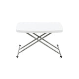 Mesa MODAMOB Plegable con ajuste de altura: base de la mesa 76cmx50cm. 3 niveles de altura: 70.5cm, 61cm, 46.5cm
