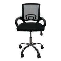 Silla gerencial MODAMOB, modelo EVEREST, respaldo de malla, reposabrazos, piston de gas C3 120Kg, base metalica con 5 ruedas, color negro