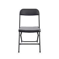 PACK de 10 Sillas plegables MODAMOB RAVEN, negras, Reforzadas, 47 x 45 x 82cm, tubo 19mm, calibre 18, hasta 150kg