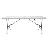 Mesa plegable MODAMOB Flex Board 180, color blanco, calibre 18, 1.80m, 180x74x74cm, tubular 25mm diametro, uso rudo